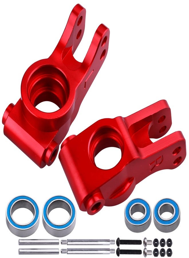FriHobby Aluminum Rear Hub Set for 1/10 Losi Tenacity All Replaces LOS234020: for Tenacity TT Pro 4WD SCT/DB Pro Lasernut U4 Upgrades (Red) - Image 2